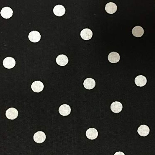 Black White Small Polka Dot Poly Cotton Fabric - Sold By The Yard ...