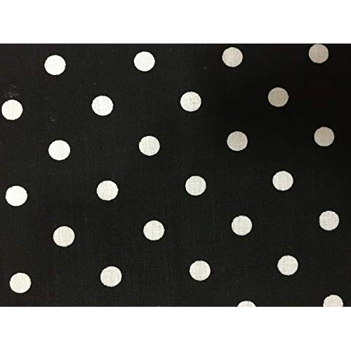 Black White Small Polka Dot Poly Cotton Fabric - Sold By The Yard ...