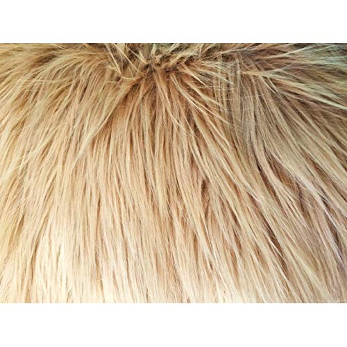 Camel Brown Luxury Long Pile Faux Shag Fur Fabric - Sold by The Ya...