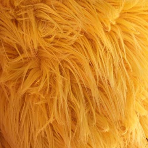 Canary Yellow Luxury Long Pile Faux Shag Fur Fabric - Sold by The ...