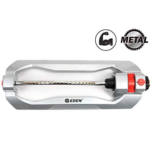Eden 94115 Metal 2-Way Oscillating Sprinkler for Lawn and Garden w...