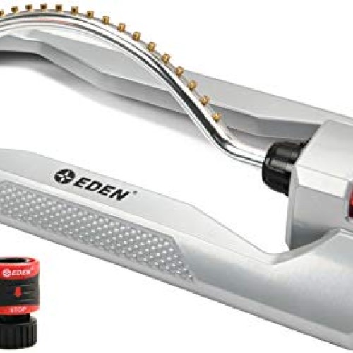 Eden 94115 Metal 2-Way Oscillating Sprinkler for Lawn and Garden w...