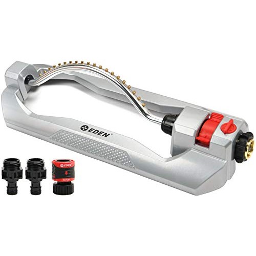 Eden 94115 Metal 2-Way Oscillating Sprinkler for Lawn and Garden w...