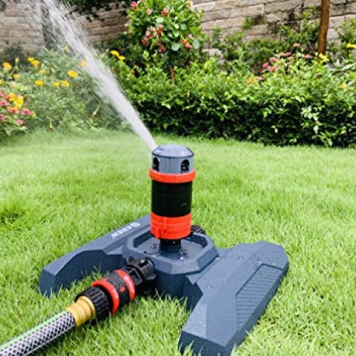 Eden 94123 4-Pattern Adjustable Mobile Rotary Gear Drive Sprinkler...