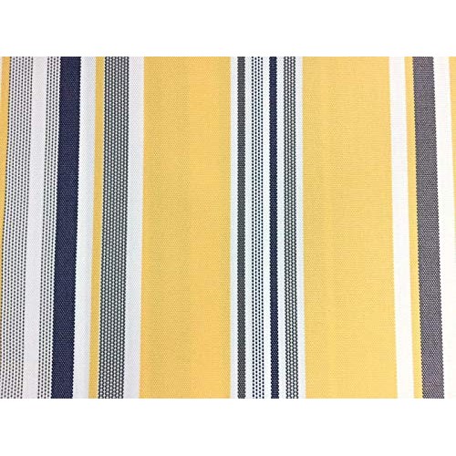 Multi Striped Oak 100% Waterproof Outdoor Canvas Patio Fabric -Sol...