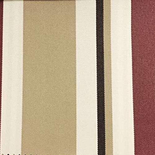 Multi Striped Oak 100% Waterproof Outdoor Canvas Patio Fabric -Sol...