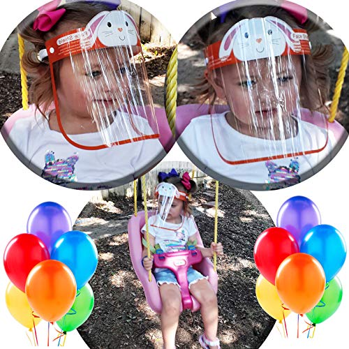 proSPORT Pack of 2 Safety Face Shield Mask Kids Teen Cartoon Clear...