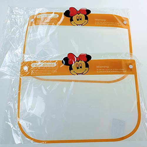 proSPORT Pack of 2 Safety Face Shield Mask Kids Teen Cartoon Clear...