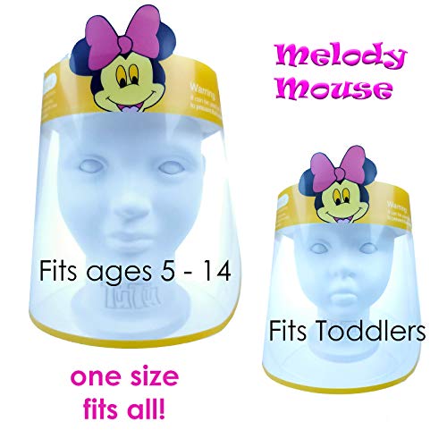 proSPORT Pack of 2 Safety Face Shield Mask Kids Teen Cartoon Clear...