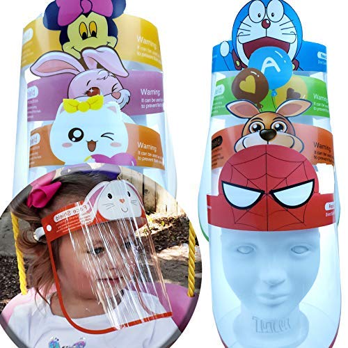proSPORT Pack of 2 Safety Face Shield Mask Kids Teen Cartoon Clear...