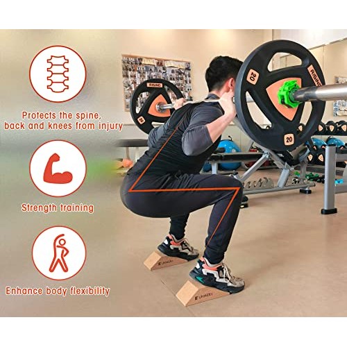 Cork Squat Wedge Block 2PCS Non Slip Professional Squat Ramp,Squat...