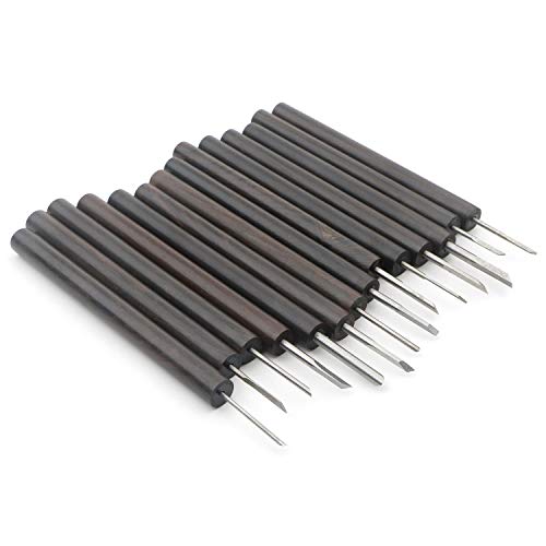 Unxuey 14Pcs Set Sandalwood Handle Manual Carving Knife DIY Tools ...