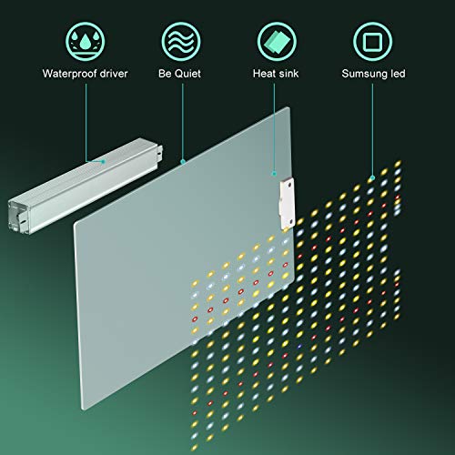 600W Led Grow Light with Samsung Diode UV IR Included, 2x2ft Cover...