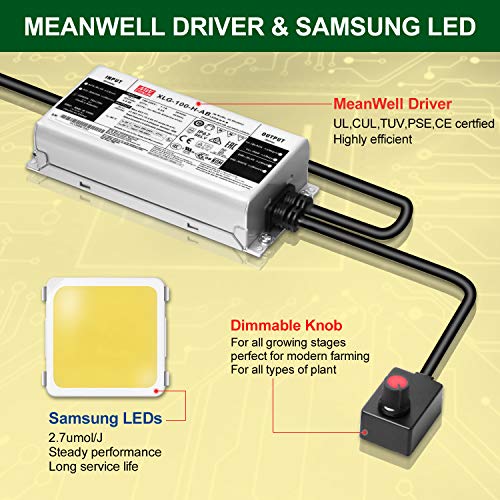 Uoiuxc 1000 watt Led Grow Light with Samsung Chip & Mean Well Driv...