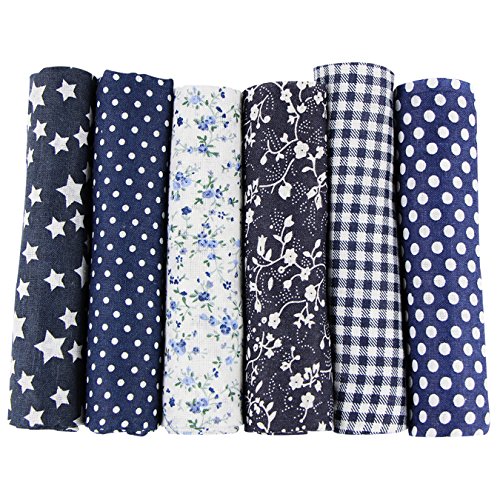UOOOM 6pcs 50 x 50cm Patchwork Cotton Fabric DIY Handmade Sewing Q...