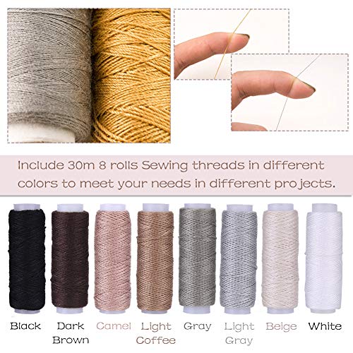 30 PCS Upholstery Repair Kit, Leather Sewing Repair Kit with Sewin...