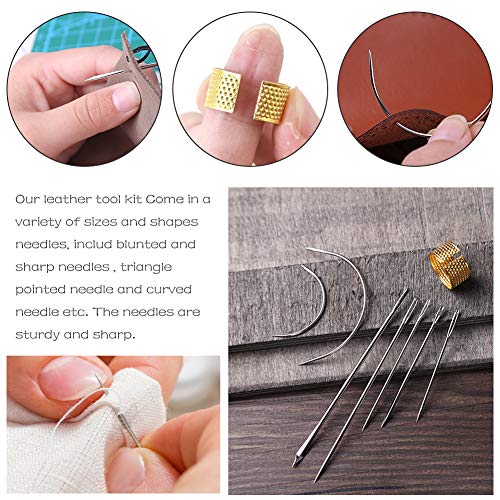 30 PCS Upholstery Repair Kit, Leather Sewing Repair Kit with Sewin...