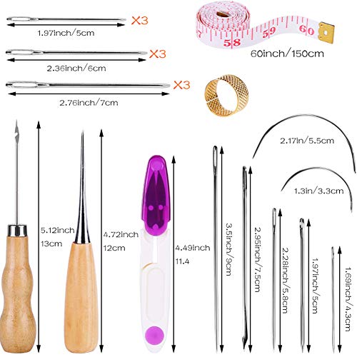 30 PCS Upholstery Repair Kit, Leather Sewing Repair Kit with Sewin...