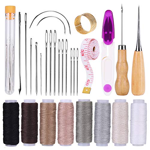 30 PCS Upholstery Repair Kit, Leather Sewing Repair Kit with Sewin...