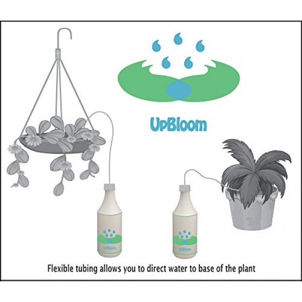 UpBloom 32oz Plant Water Bottle for Hanging Plants, Succulents and...