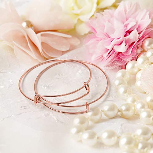 UPINS 60 Pcs Expandable Bangle Bracelets Adjustable Wire Bracelets...
