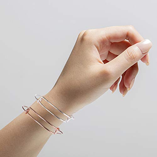 UPINS 60 Pcs Expandable Bangle Bracelets Adjustable Wire Bracelets...