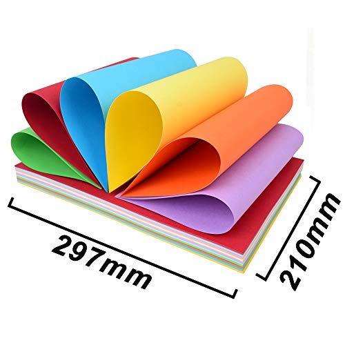UPlama Double Sided Lightweight Construction Paper, Neon Colored P...