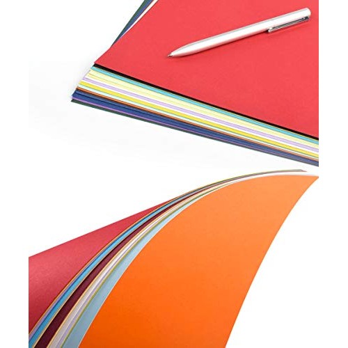 UPlama Double Sided Lightweight Construction Paper, Neon Colored P...