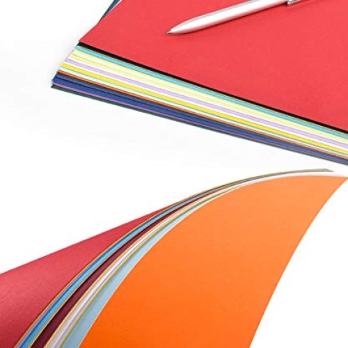 UPlama Double Sided Lightweight Construction Paper, Neon Colored P...