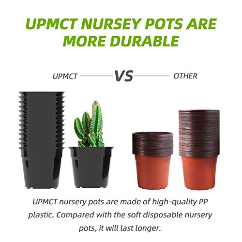 UPMCT 50 Pack Nursery Pots, 4 5 6 Inch Plants Flower Pots Durable ...