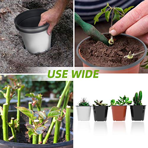 UPMCT 50 Pack Nursery Pots, 4 5 6 Inch Plants Flower Pots Durable ...