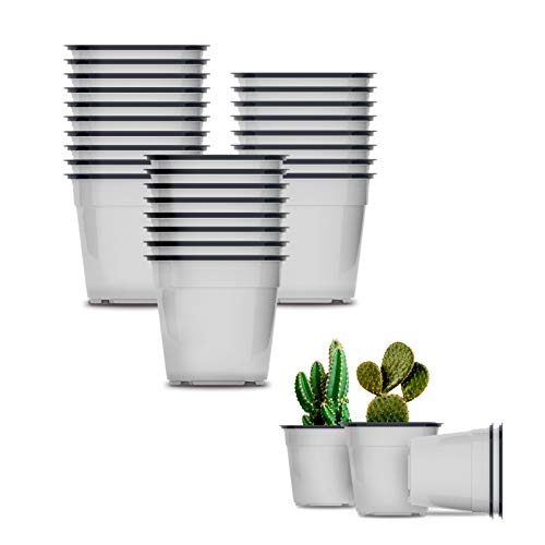 UPMCT 50 Pack Nursery Pots, 4 5 6 Inch Plants Flower Pots Durable ...