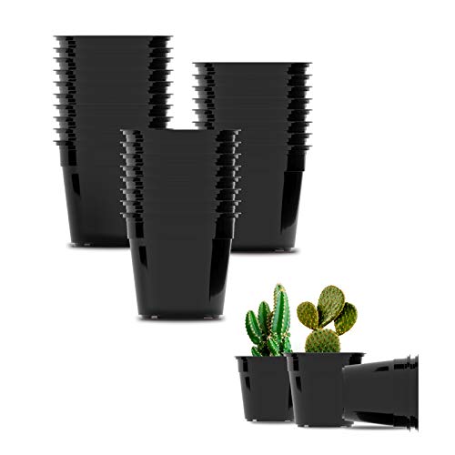 UPMCT 50 Pack Nursery Pots, 4 5 6 Inch Plants Flower Pots Durable ...