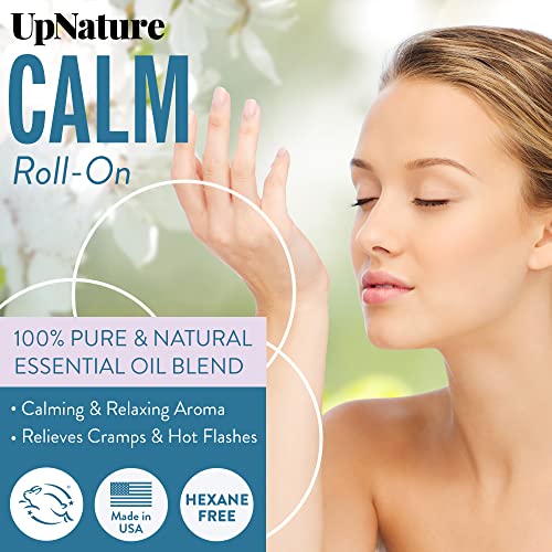 Calm Essential Oil Roll On Blend – Stress Relief Gifts for Women -...