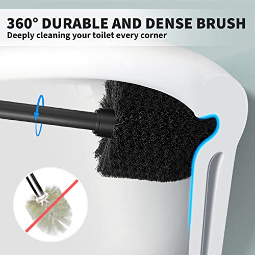UPTRONIC Toilet Brush, Toilet Bowl Brush with Extra Long Handle Du...