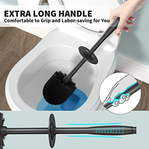 UPTRONIC Toilet Brush, Toilet Bowl Brush with Extra Long Handle Du...