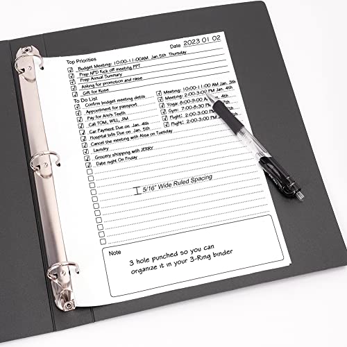 UpUDo To Do List Notepad 8.5 X 11, Daily Task Planner with Check...