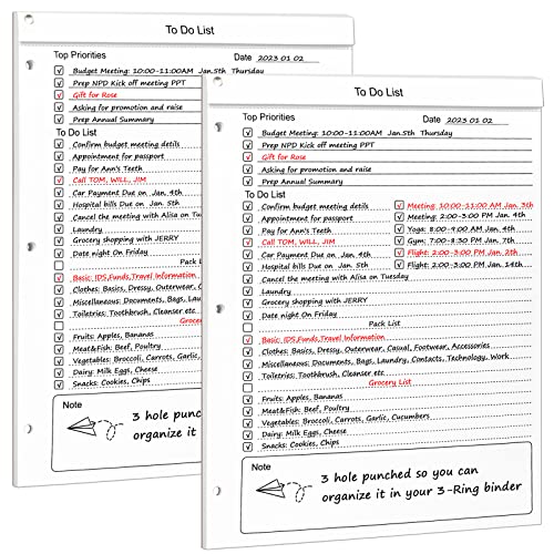 UpUDo To Do List Notepad 8.5 X 11, Daily Task Planner with Check...