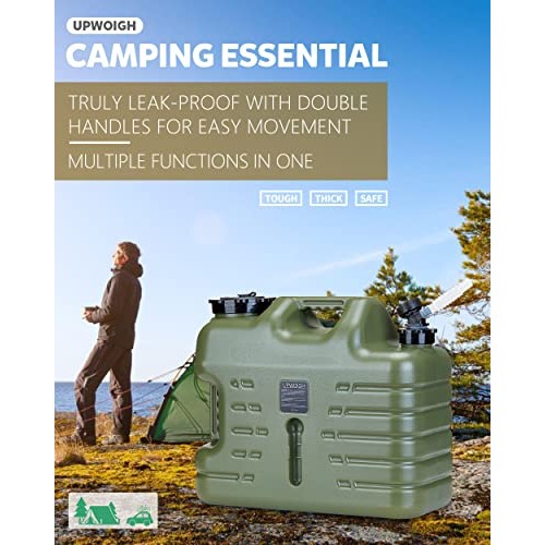 UPWOIGH 5 Gallon Water Jug, Camping Water Container,Truly No Leaka...