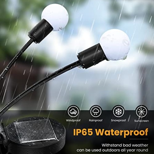 URAGO Solar Garden Lights, New Upgraded 6 Pack Solar Powered Firef...
