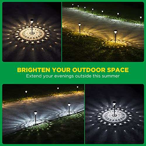 URAGO Super Bright Solar Lights Outdoor Waterproof 10 Pack, Dusk t...