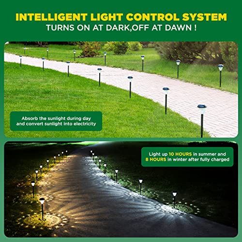URAGO Super Bright Solar Lights Outdoor Waterproof 10 Pack, Dusk t...
