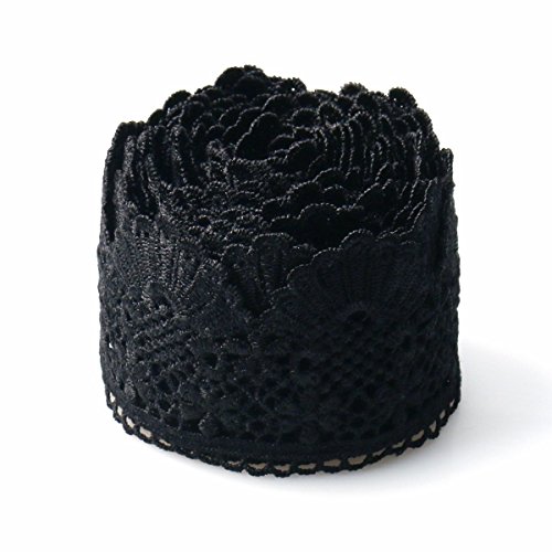 URBEST Lace Trim Fan Tail Durable Polyester Eyelet Lace Ribbon Emb...