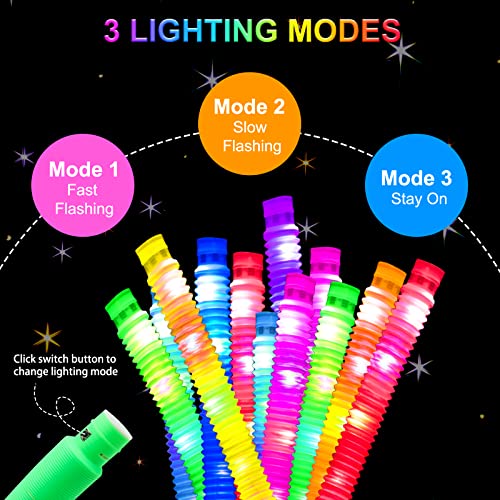 UrChoice 4th of July LED Light Up Pop TubesGlow Sticks,Glow Neckla...