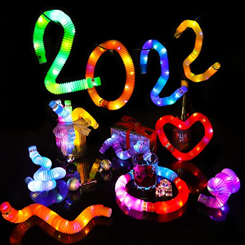 UrChoice 4th of July LED Light Up Pop TubesGlow Sticks,Glow Neckla...