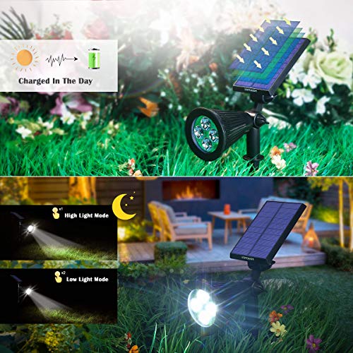 URPOWER Solar Lights Outdoor, 2-in-1 Waterproof Adjustable Solar S...