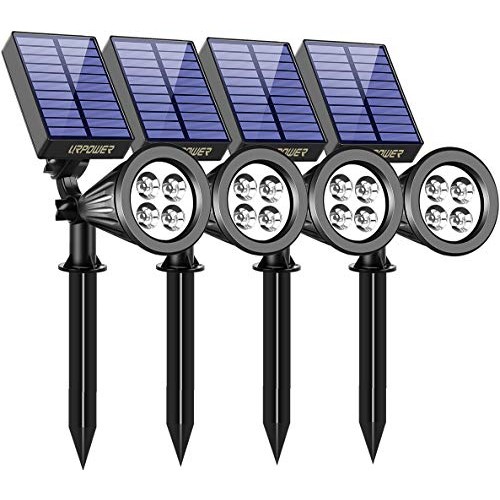 URPOWER Solar Lights Outdoor, 2-in-1 Waterproof Adjustable Solar S...