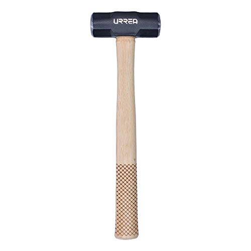 URREA Sledge Hammer - 3-Pound Steel Head Drilling Hammer with Forg...