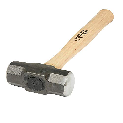 URREA Sledge Hammer - 3-Pound Steel Head Drilling Hammer with Forg...