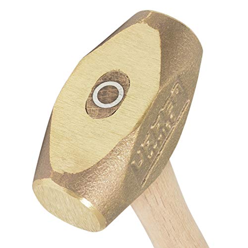 URREA Sledge Hammer - 30-Ounce Brass Head Drilling Hammer with For...